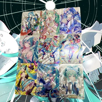 9Pcs/set ACG Kaardid Anime Mängu Tähemärki Tüdruk Hatsune Miku Neiu Riided Ujumistrikoo Ise Tehtud Kogumise Kaardid Anime DIY Mänguasjad Kingitus
