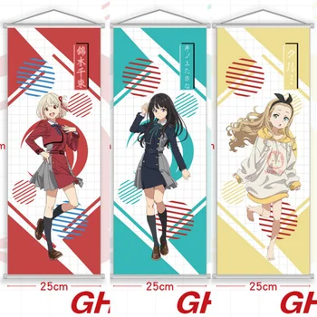 Anime Lycoris Tagasipõrge Plakat Must Ristik Poster Girl ' s Room Wall Decor Rippuvat Maali Seina Leidke Maalid Home Decor 25x70