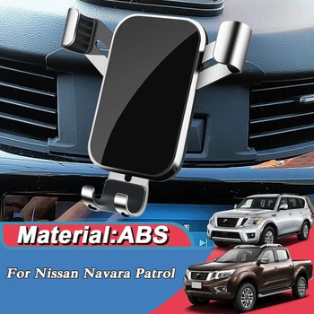 Auto Bracket Air Vent Clip Mount Mobile Cell Seista Nutitelefoni GPS Omanik Toetus Nissan Patrol Y62 Navara NP300 D23 2015-2023
