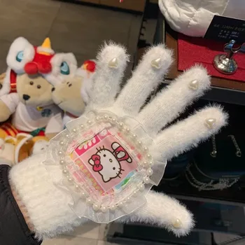 MINISO Originaal Hello Kitty Palus Kindad jaoks on Sügis ja Talv Sanrio Soojad Kindad Viie Sõrme Jõulud Kingitusi Sõpradele