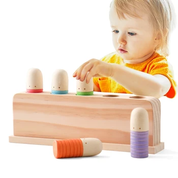 Puidust Beebi Mänguasjad Kõrge Kvaliteediga Männipuit Kopsakas Montessori Mänguasjad Mänguasi Lastele Värv Taju Harjutamiseks Beebi Plokk