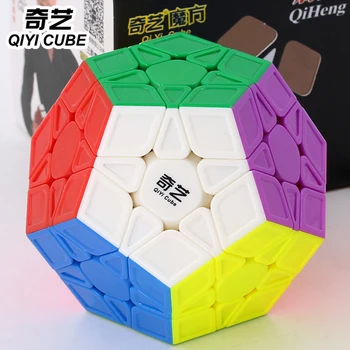 QiYi MoFangGe QiHeng S Megamini 3x3 Dodecahedron Kuubikud Stickerless Maagiline Puzzle 12 Nägu Magico Cubo Erialane Haridus Mänguasi