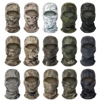Taktikaline Kamuflaaž Balaclava Full Face Mask Sõjamängud Taktikaline CP Sõjalise Müts Jahindus Jalgratas, Rattasõit Armee Sall Kaela Gaiter