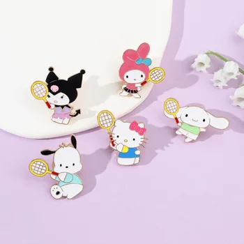 Uued Sanrio Armas Embleem Anime Iseloomu Hello Kitty Kuromi Teema Metallist Tihvtid Õpilased Trendikad Ehted Laste Sünnipäeva Kingitused