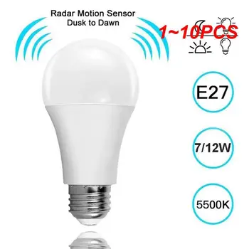 1~10TK 5/7/9/12W Külm Valge Smart Sensor LED Pirn Lamp energiasääst LED Liikumisest Light Tundlik Lambid Magamistuba