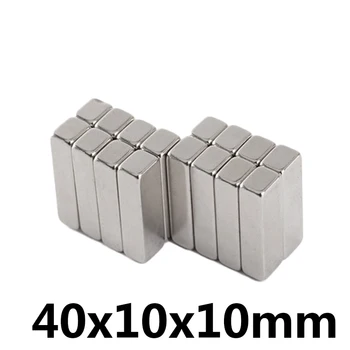 2/5/10TK 40x10x10 Blokeerida Super Tugev Magnet Magnetid Alalise Neodüüm Magnet 40x10x10mm Quadrate Suur 40*10*10 mm