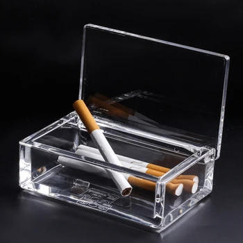 20 Pulgad Kaasaskantavad Akrüül Portsigar Kasti Läbipaistev Glitter Ladustamise Kasti Omanik Suitsetamine Tarvikud Tabel Sigaretid Box