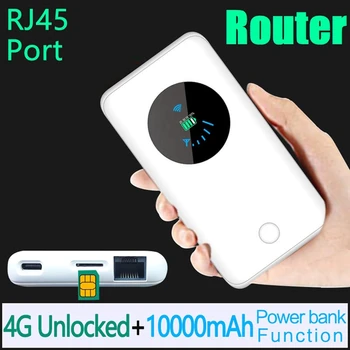 4G Wifi Ruuter Wifi Modem Auto Mobile Wifi Wireless Mifi Hotspot 10000Mah 150Mbps Toetust 10 Kasutajat + Sim-Kaardi Pesa