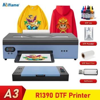 A3 DTF Printer Epson R1390 DTF Impresora Kangas tshirt trükimasina Otse Film Transfer Printer koos Rulli Investor
