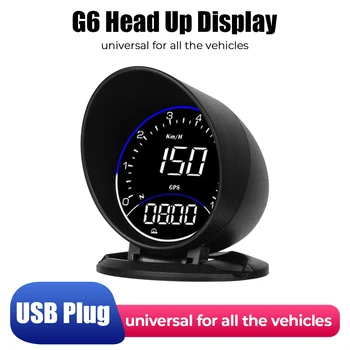 Auto Head Up Display Spidomeetri Näit G6 HUD Ümbritseva Valguse Alarm Set digitaalkell Meetri Kõrguse p / MIN km / h
