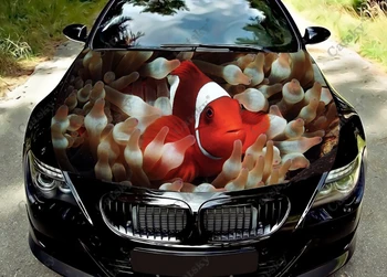 Clownfish Loomade Kala Auto Kapuuts Wrap Värvi Vinüül Kleebis Auto Decal Graafiline Kapoti Decal Kohandatud Auto Teenetemärgi Kleebised