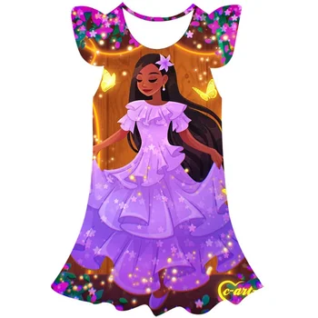 Disney Encanto Kostüüm Printsess Kleit Sobiks Võlu Tüdrukute Cosplay Isabela Mirabel Karneval Sünnipäev Jõulud Tüdrukud Frock