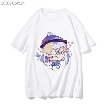 Genshin Mõju Harajuku Vabaaja Anime T-särgid Kawaii Cartoon Tshirt Armas 100% Puuvillane Tee-särk Trükitud Graafiline Meeste/naiste T-särk