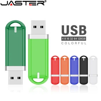 JASTER Mood USB 2.0 Flash Drives 128GB Plastikust Pen Drive 64GB koos Kasti Memory Stick 32GB 16GB Äri Kingitus U Disk Sülearvuti