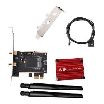 M. 2 PCIE Wifi Traadita Adapter Converter NGFF M. 2, Wifi, Bluetooth Kaart 2X Antenn AX210 AX200 9260 8265