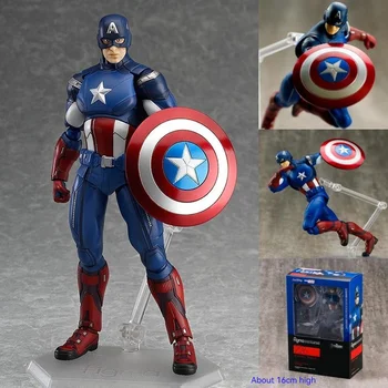 Marvel Avengers Kapten Ameerika Liikuvad Liigesed Pakendada Laste Jõulud Töölaua Kaunistus Kogumise Kaunistused Gift16cm