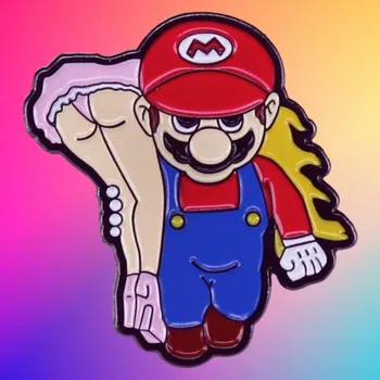 Naljakas, Super Mario Prossid Emailiga Sõrmed Koomiks Anime Märgid Seljakott Müts, Särk Rinnamikrofon Pin-Ehted Kaunistused Kingitusi Sõpradele
