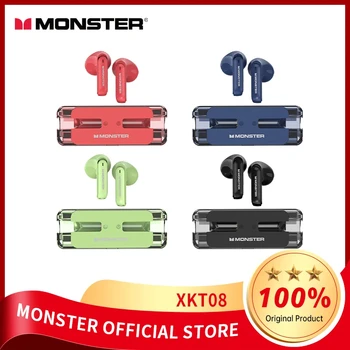 Originaal Monster XKT08 Gaming Kõrvaklapid Lud Traadita Bluetooth-5.3 Headset Quick Connect HIFI Earbuds Madal Latentsus Kõrvaklapid