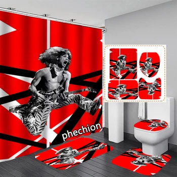 phechion Van Halen Bänd 3D Print Dušš Kardin Veekindel Vannituba Kardin Anti-slip Bath Mat Komplekt Wc, Vaibad VR329 phechion Van Halen Bänd 3D Print Dušš Kardin Veekindel Vannituba Kardin Anti-slip Bath Mat Komplekt Wc, Vaibad VR329 1
