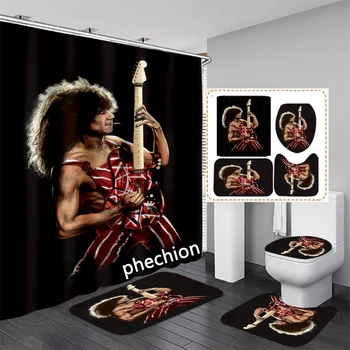 phechion Van Halen Bänd 3D Print Dušš Kardin Veekindel Vannituba Kardin Anti-slip Bath Mat Komplekt Wc, Vaibad VR329 phechion Van Halen Bänd 3D Print Dušš Kardin Veekindel Vannituba Kardin Anti-slip Bath Mat Komplekt Wc, Vaibad VR329 3