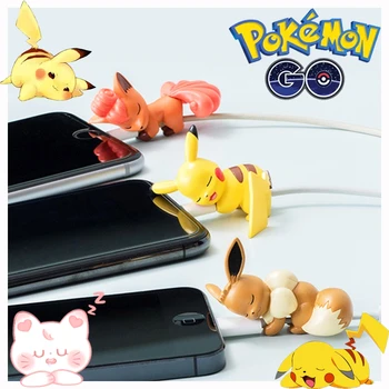 Pokemon Pikachu USB-Kaabel-Protector Cartoon Andmed Juhe karpi Kaabli Vedru Kate IPhone, Android laadimiskaabel