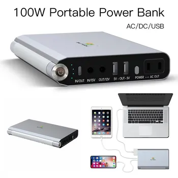 Power Bank Sülearvuti Aku 110V 100W 220V Power Bank Portable Electric Power Bank Jaama Päikesepaneelid