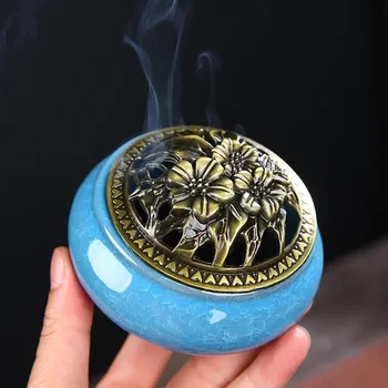 Põleti 4 Valikuline Omanik Keraamiline Tundi Vask Ahju Koonus Zen Kõrvits Suitsutusastia Coil Tulekahju Viiruk Insence Aluse Puuvill
