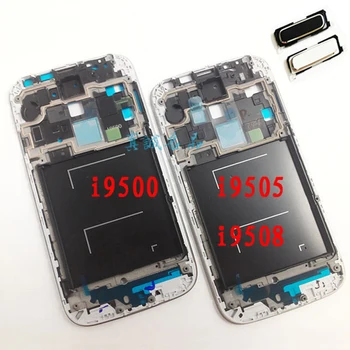Samsung Galaxy S4 I9500 I9505 Originaal Mobiiltelefoni Bezel LCD Plaat Korpus Ees Keskel Raam Koos Home Nupuga Võti