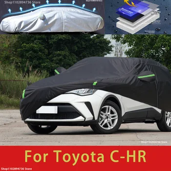 Toyota C-HR Sobi Välistingimustes Kaitse Auto Hõlmab lumekatte Päikesevarju Veekindel Tolmukindel Väljast must auto katta