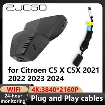 ZJCGO 4K Wifi 3840*2160 DVR Kriips Cam Kaamera Video makk, Citroen C5 X C5X 2021 2022 2023 2024